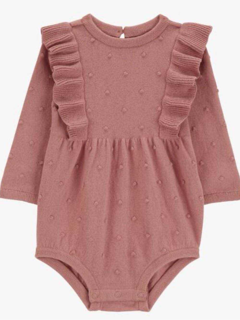 🆕 Carter’s Kids Long-Sleeve Ruffled One-Piece Romper
